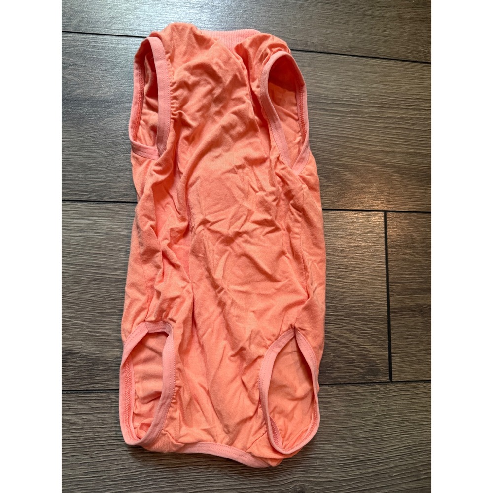 Peach Orange Dog Recovery Suit Adjustable Neck Large Pet Clothes